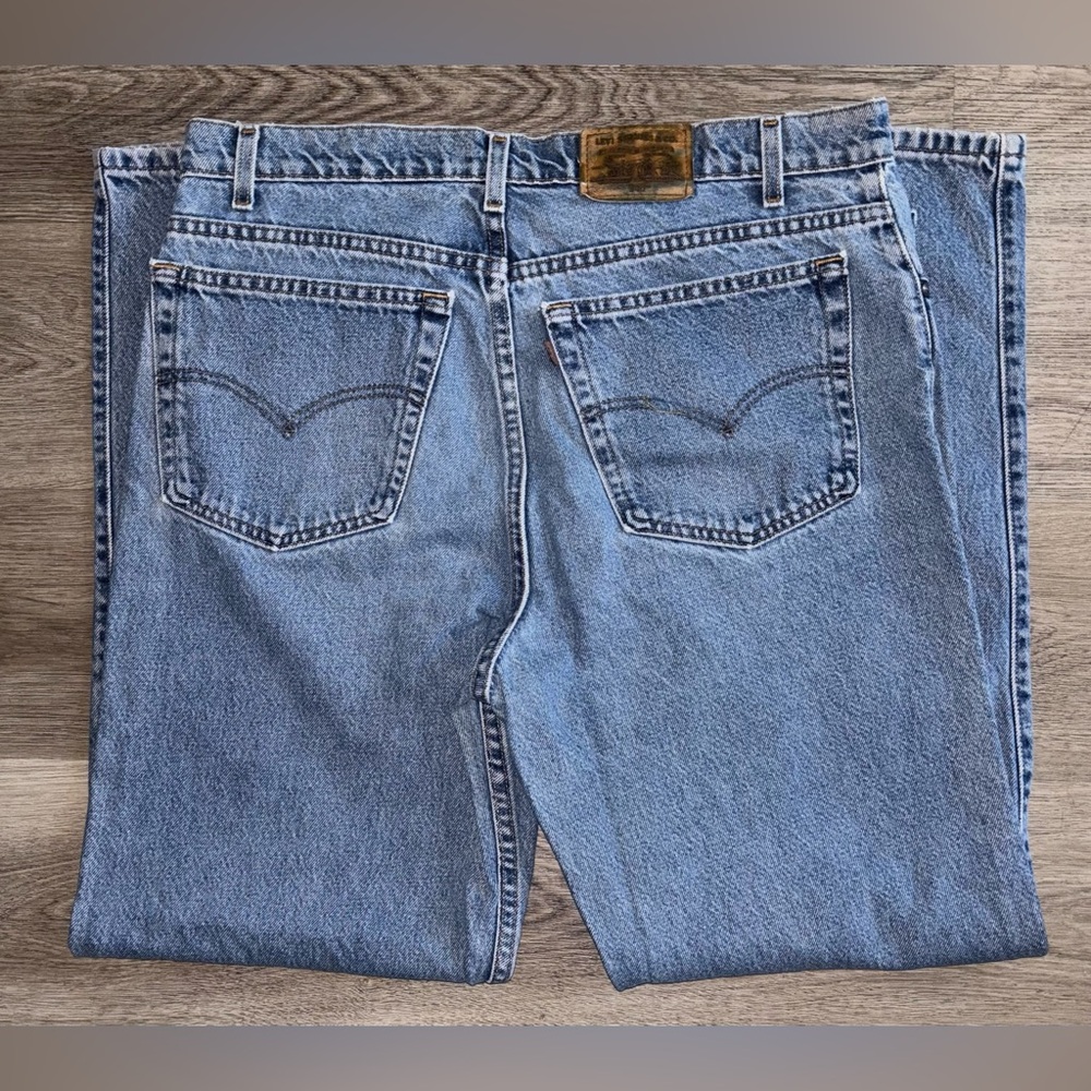 Levi's Men's Straight Blue Jeans - W38 L32 - Picture 3 of 3